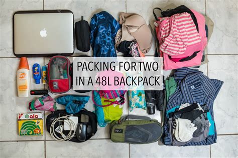 Light Packing For The Traveling Couple A Liter Backpack For Two