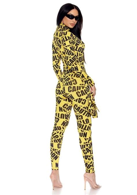 Sexy Caution Tape Womens Costume