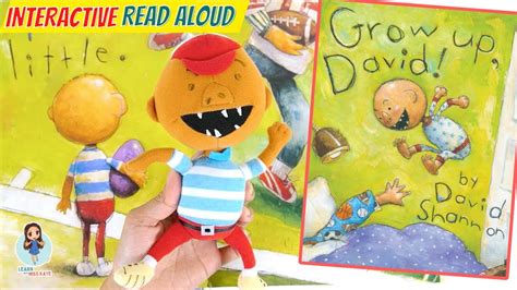 Grow Up David Read Aloud Book David Shannon Interactive Reading Story