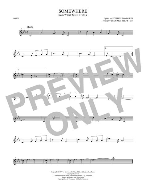 Somewhere From West Side Story By Leonard Bernstein Sheet Music For