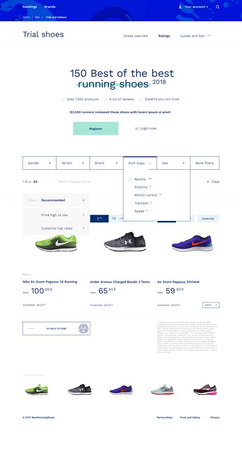 Running Shoe Reviews on Behance