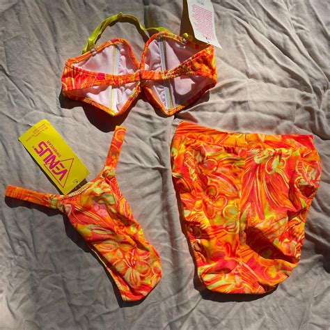 Venus Women S Yellow And Orange Bikinis And Tankini Sets Depop