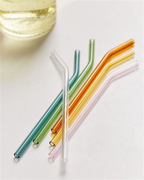 Sip Glass Straws Hay Glass Straws Reusable Swirl