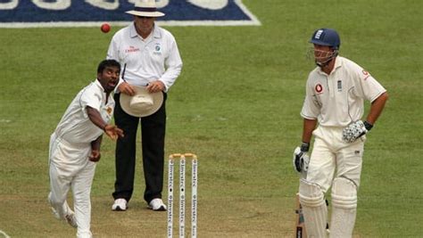 Muttiah Muralitharan narrowly misses taking all 10 wickets in a Test ...