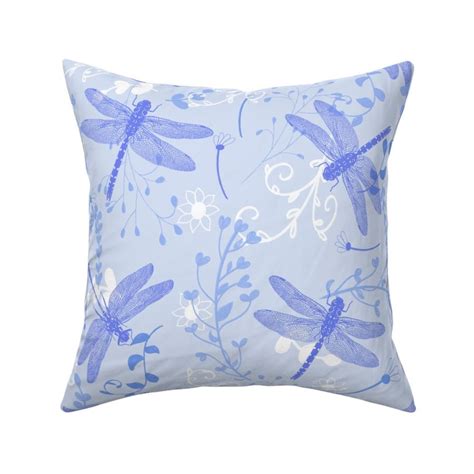 Periwinkle Dragonflies Large Print Fabric Spoonflower