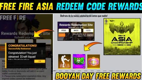 Free Fire Asia Championship Redeem Code Reward In Tamil Booyah