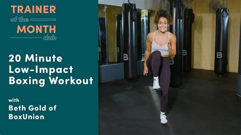 20 Minute Low Impact Boxing Workout With Beth Gold Trainer Of The