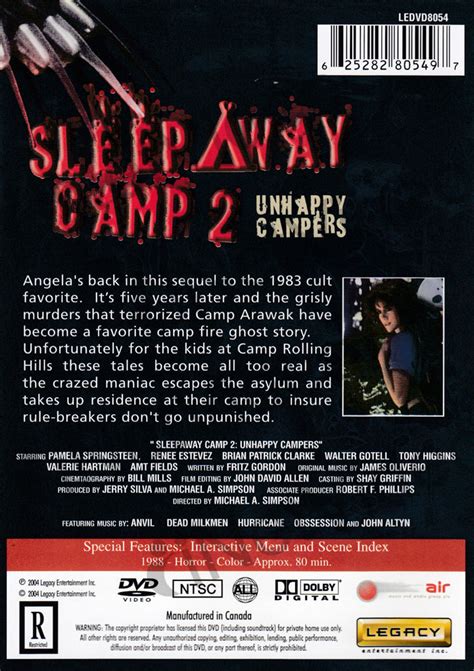 Sleepaway Camp Ii 2 Unhappy Campers On Dvd Movie