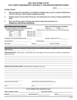 Fillable Online Pierce Ctc Request Form For On Campus Work Study