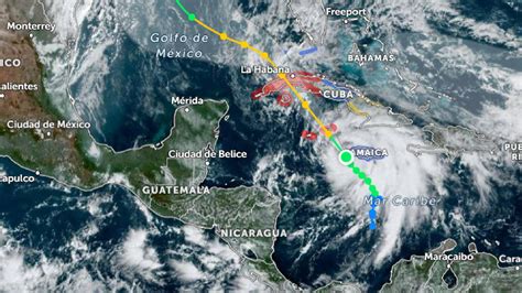 Huracán Rafael Esta sería la hora exacta en la que se sentirán los