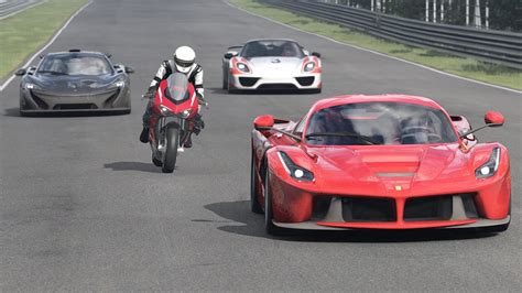 Ducati Superleggera V4 Vs Ferrari LaFerrari Vs Porsche 918 Spyder Vs