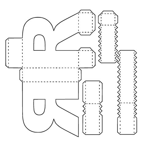 Printable 3d Letters Template