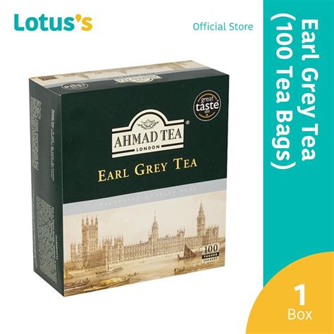 Ahmad Tea London Earl Grey Tea 100 Tagged Tea Bags X 2g 200g Shopee