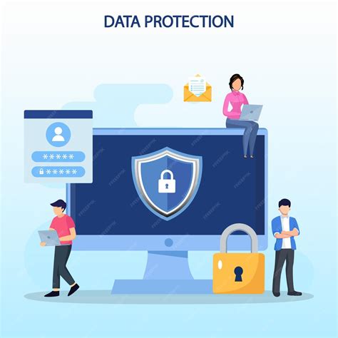 Data protection concept data security and privacy and internet security