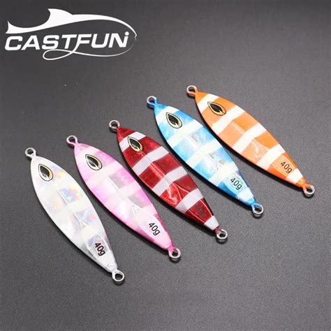 Castfun Slow Jig Spoon Lure Pcs Lot G G G G G Saltwater