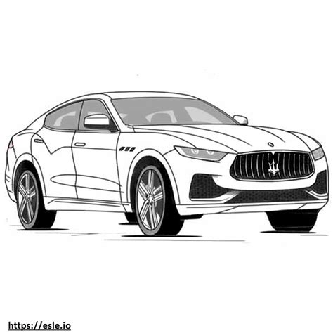 Maserati Levante Modena V8 2024 Coloring Page