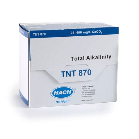 Hach Company Alkalinity Total Tntplus Vial Test 25 400 Mgl Caco₃