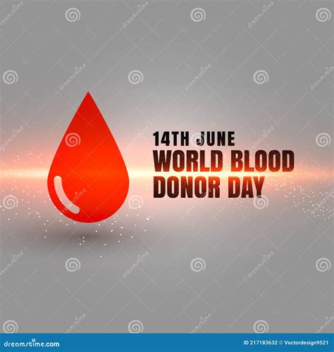 14th June World Blood Donor Day Event Poster Design Stock Vector