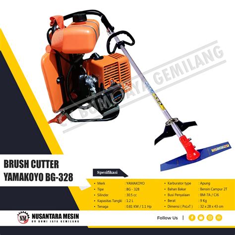 Jual Mesin Potong Rumput Gendong Brush Cutter Yamakoyo Bg