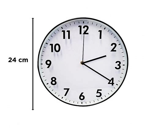 RELOJ DE PARED BLANCO Y NEGRO 24CM UNICA MAYORISTA