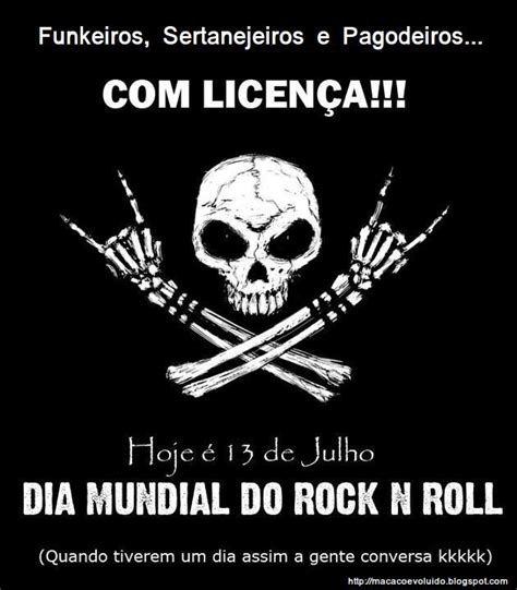 Macaco Evoluído Feliz Dia Mundial Do Rock 13 De Julho