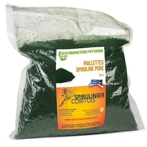 Sachet De Spiruline Pure Sous Vide G Paillettes Le Spirulinier