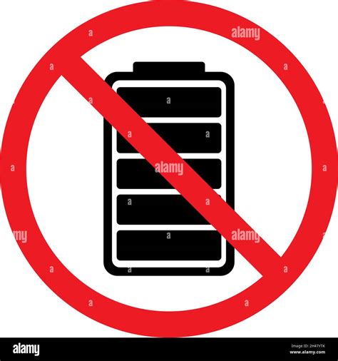 Prohibit Sign No Car Battery Charging Stock Vector Royalty 56 Off