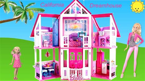 Barbie California Dreamhouse Unboxing Assembly House Tour Dolls Toy