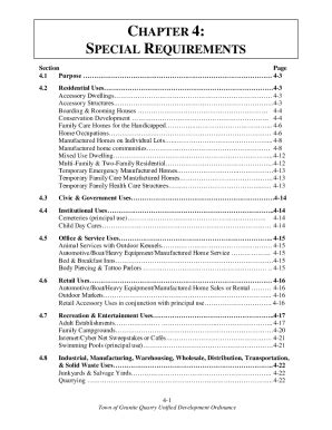 Fillable Online Chapter Special Detailed Requirements Based On Use