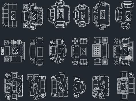 Living Room Plan – Free CAD Block And AutoCAD Drawing