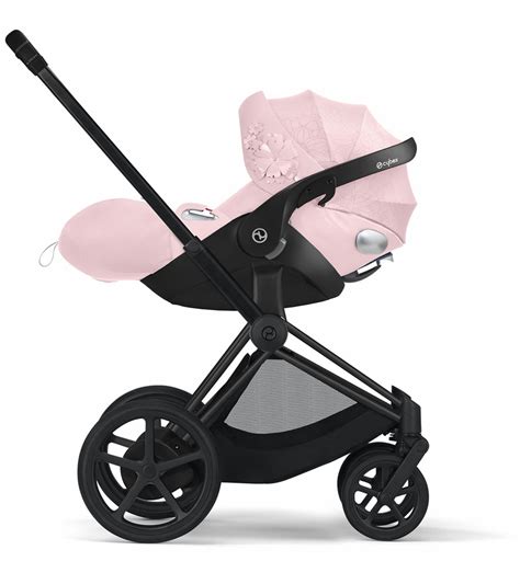 Cybex Priam Cloud Q Travel System Bundle Simply Flowers Pale Blush