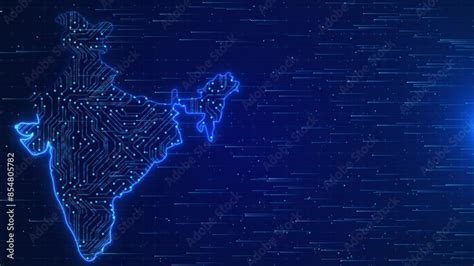 map  digital india country digital india concept india map