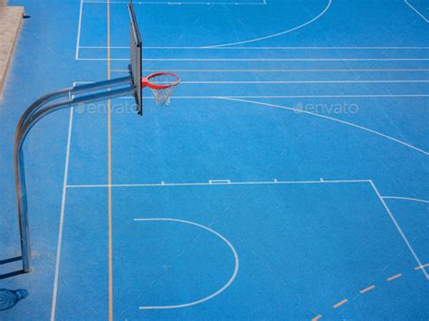 Detail Of Urban Basketball Hoop Inner City In Outdoor Park Stock Photo