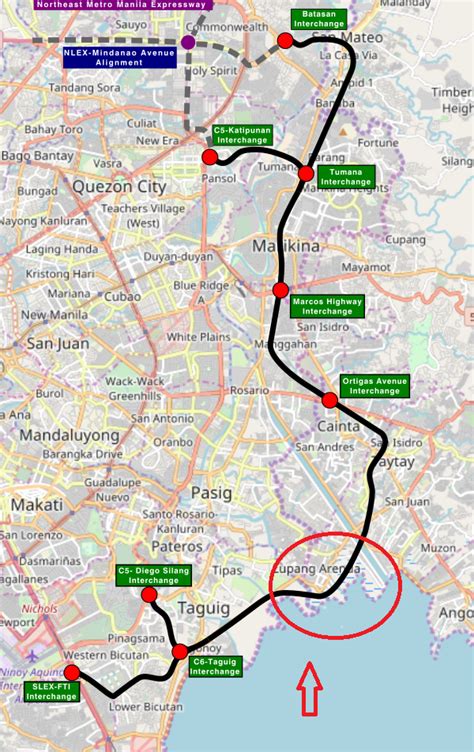 C6 Bulacan Rizal Taguig Highway Southeast Metro Manila Expressway