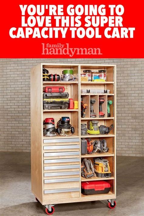 Super Capacity Tool Cart Tool Storage Diy Tool Storage Cabinets Woodworking Tools Storage