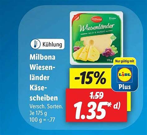 Milbona Wiesen L Nder K Se Scheiben Angebot Bei Lidl Prospekte De