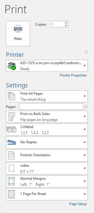 Print A Document In Word Microsoft Support