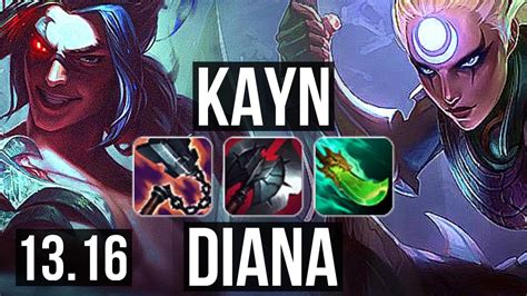 Kayn Vs Diana Jng M Mastery Legendary Games Euw