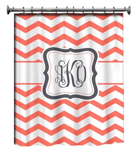 Monogrammed Shower Curtain Personalized Shower Curtain Shower