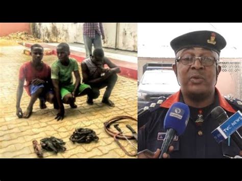 WATCH NSCDC Arrests Fake Currency Producer Cable Vandals In Zamfara