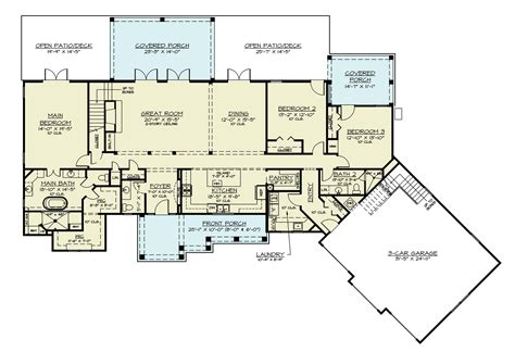 Oakwood House Plan Modern Farmhouse Ranch Home Plan