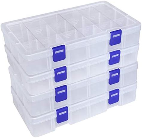 Duofire Plastic Organizer Container Storage Box Adjustable Divider