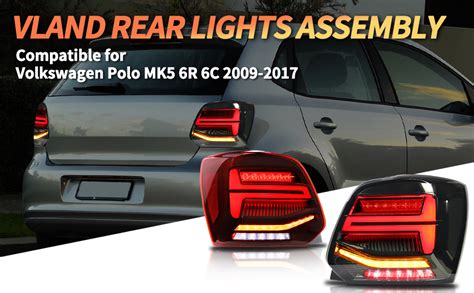 VLAND LED Tail Lights For Polo MK5 6R 6C 2009 2017 Not For Saloon R