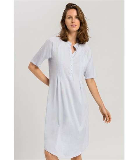 Cotton Deluxe Short Sleeve Nightdress White 077954 Hanro