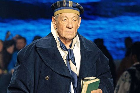 Ian Mckellen Makes Runway Appearance At London Fashion Week