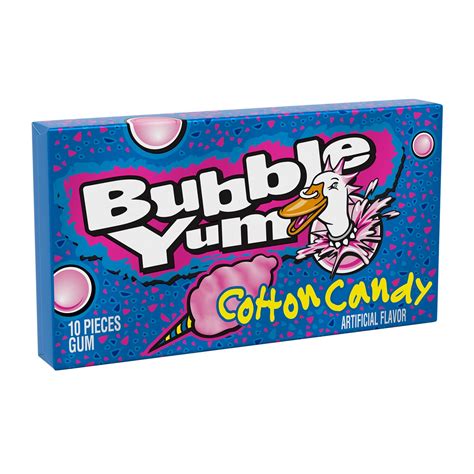 Bubble Yum Cotton Candy Chewy Bubble Gum Pack 282 Oz 10 Pieces