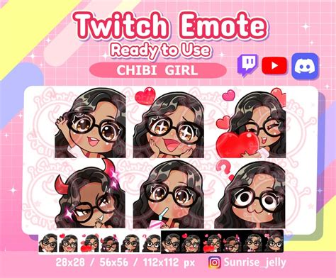 Twitch Emotes MEGA Pack Curly Black Hair Brown Eyes Tan Etsy