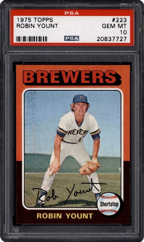 Topps Robin Yount Rookie Card Psa Gem Mint Pop Of