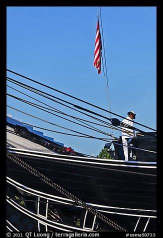 Picture Photo Sailor And Flag On USS Constitution 9 11 10th