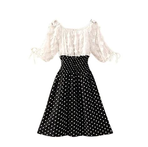 Buy Milkyway Women Trendy Fashion Knee Length Polka Butterfly Dot Dress